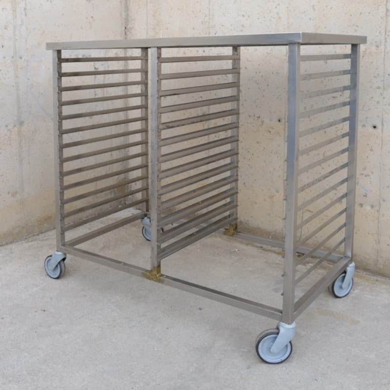 Carro inox 26 safates - Cabau Oportunitats