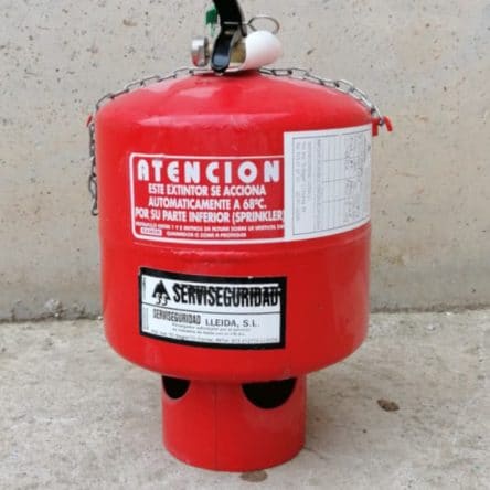 Extintor polvo ABC con sprinkler de ocasión en cabauoportunitats.com