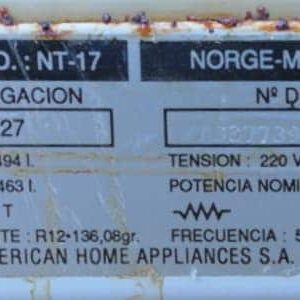 Frigorífico NORGE de segunda mano en cabauoportunitats.com