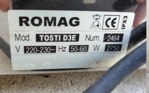 Tostadora salamandra ROMMAG TOSTI de segunda mano en cabauoportunitats.com