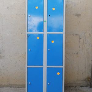 Mòdul 6 taquilles metàl·liques 60x50x210cm de segona mà a cabauoportunitats.com Balaguer - Lleida - Catalunya