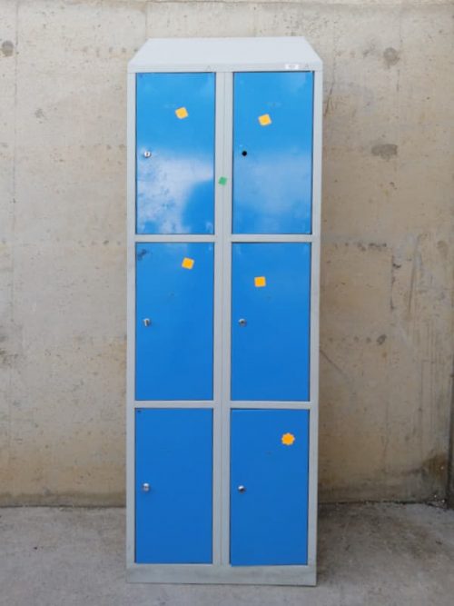 Mòdul 6 taquilles metàl·liques 60x50x210cm de segona mà a cabauoportunitats.com Balaguer - Lleida - Catalunya