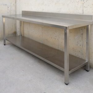Taula de treball d'acer inoxidable de segona mà a cabauoportunitats.com Balaguer - Lleida - Catalunya