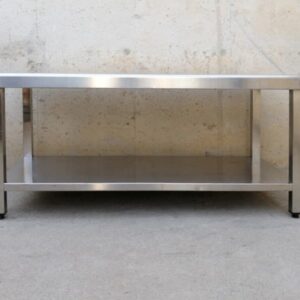 Taula d'acer inoxdable de 60x120cm de segona mà a cabauoportunitats.com Balaguer - Lleida - Catalunya