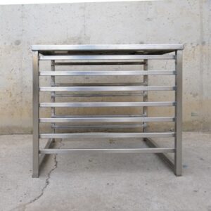 Mesa de acero inoxidable de segunda mano en buenas condiciones en cabauoportunitats.com