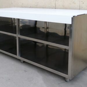 Taula d'acer inoxidable de segona mà a cabauoportunitats.com Balaguer - Lleida - Catalunya