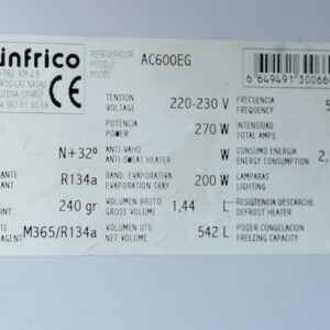 Cambra frigorífica INFRICO 542 litres de segona mà a cabauoportunitats.com Balaguer - Lleida - Catalunya