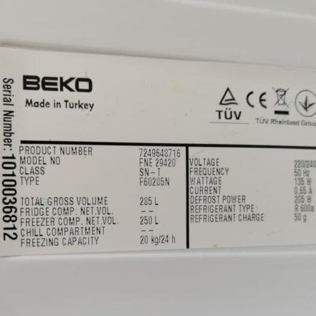 Congelador BEKO 285l de segunda mano en cabauoportunitats.com
