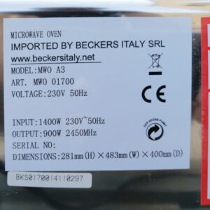 Microones d'hostaleria BECKERSITAL de segona mà a cabauoportunitats.com Balaguer - Lleida - Catalunya