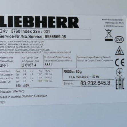 Frigorífico LIEBHERR PROFI LINE de segunda mano en cabauoportunitats.com