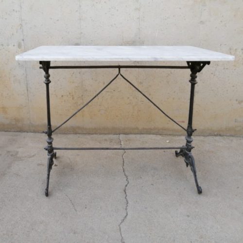 Mesa mármol y forja de segunda mano en cabauoportunitats.com