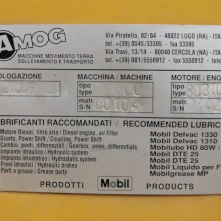 Pala cargadora AMOG DK 600 de segunda mano en cabauoportunitats.com Balaguer - Lleida - Catalunya