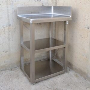 Estantería rinconera de inox de segunda mano en cabauoportunitats.com