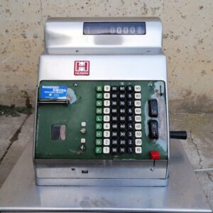 Caja registradora de acero inoxidable vintage en cabauoportunitats.com