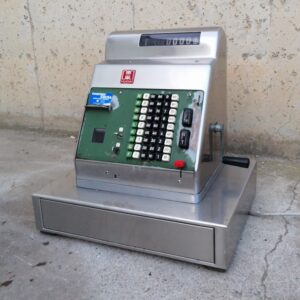 Caja registradora de acero inoxidable vintage en cabauoportunitats.com