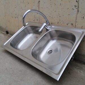 Fregadera 2 senos con grifo de segunda mano en cabauoportunitats.com Balaguer -  Lleida - Catalunya