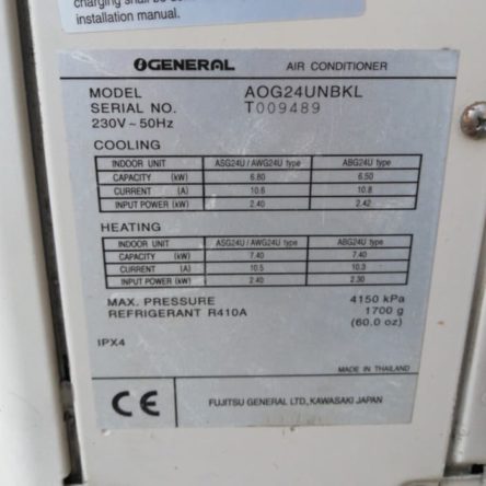 Aire acondicionado GENERAL 5900 frigorías de segunda mano en cabauoportunitats.com Balaguer - Lleida - Catalunya