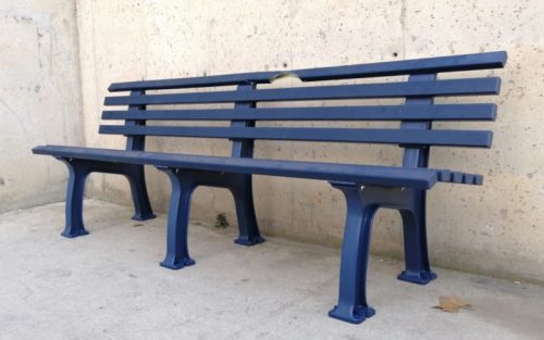 Banco de plástico de 200cm para jardín con tara estética en cabauoportunitats.com Balaguer - Lleida - Catalunya