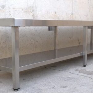 Mesa baja inox 240cm de segunda mano en cabauoportunitats.com Balaguer - Lleida - Catalunya