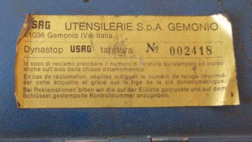 Llave dinamométrica DYNASTOP USAG de segunda mano en venta en cabauoportunitats.com Balaguer - Lleida - Catalunya