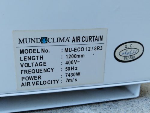 Cortina de aire caliente MUNDICLIMA MU-ECO 12 de segunda mano en venta en cabauoportunitats.com Balaguer - Lleida - Catalunya