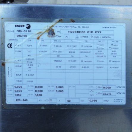 Freidora FAGOR de segunda mano 30 litros de capacidad a gas en venta en cabauoportunitats.com Balaguer - Lleida - Catalunya