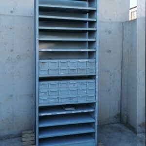 Prestatgeria metàl·lica amb calaixos d'organització de segona mà en venda a cabauoportunitats.com Balaguer - Lleida - Catalunya