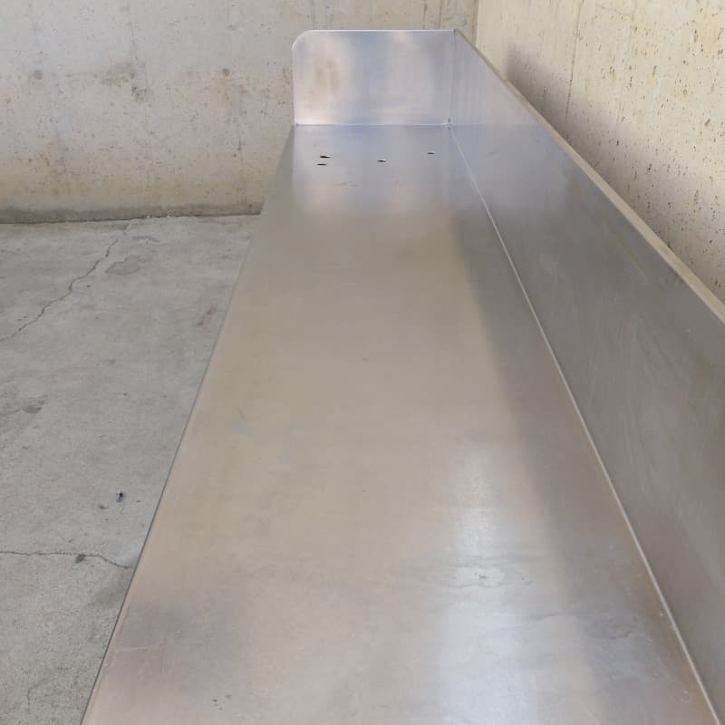 Mesa baja de acero inoxidable de segunda mano barata en venta en cabauoportunitats.com Balaguer - Lleida - Catalunya