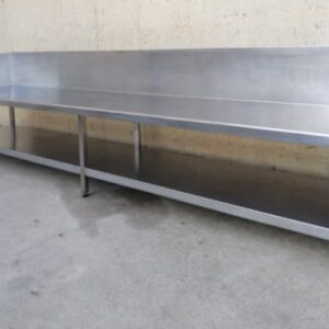 Mesa baja de acero inoxidable de segunda mano barata en venta en cabauoportunitats.com Balaguer - Lleida - Catalunya
