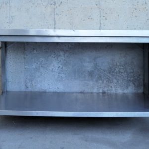 Mesa central de inox de 160x70cm de segunda mano en cabauoportunitats.com  Balaguer - Lleida - Catalunya