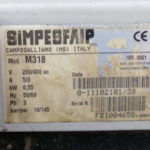 Màquina de canviar rodes SIMPLESFAIP M-318 de segona mà en venda a cabauoportunitats.com Balaguer - Lleida - Catalunya