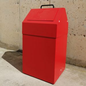 Cubell d'escombraries metàl·lic de 45 litres de capacitat de diferents colors en venda a cabauoportunitats.com Balaguer - Lleida - Catalunya