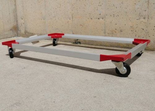 Bastidor rodante de aluminio para cajas euroformato 120x80cm nuevo en venta a cabauoportunitats.com