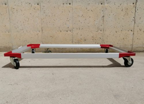 Bastidor rodante de aluminio para cajas euroformato 120x80cm nuevo en venta a cabauoportunitats.com