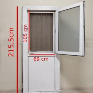 Puerta de PVC con ventana de segunda mano en venta en cabauoportunitats.com Balaguer - Lleida - Catalunya