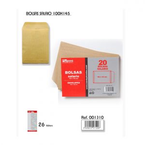 Bolsas sueldo papel kraft ZANDE PHONDEX 100x145mm en venta en cabauoportunitats.com