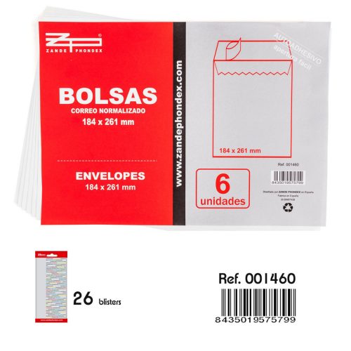 Bolsas de correo normalizado de 184x261mm nuevas en venta en cabauoportunitats.com Balaguer - Lleida - Catalunya