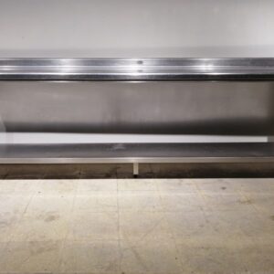 Taula d'acer inoxidable de 270x40cm de segona mà en venda a cabauoportunitats.com Balaguer - Lleida - Catalunya