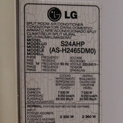 Aire acondicionado con bomba de calor LG de segunda mano en venta en cabauoportunitats.com
