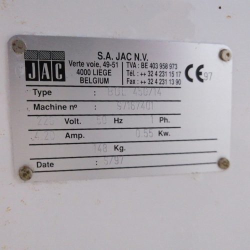 Rebanadora de pan jac bdl 450/14  de segunda mano en venta en cabauoportunitats.com