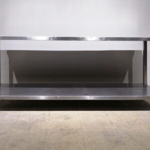 Mesa de acero inoxidable de 200x70cm de ocasión en cabauoportunitats.com