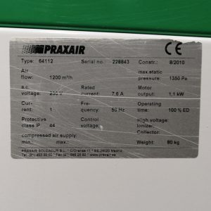 Aspiradora soldadora PRAXAIR MEC 2200 de segunda mano en venta en cabauoportunitats.com