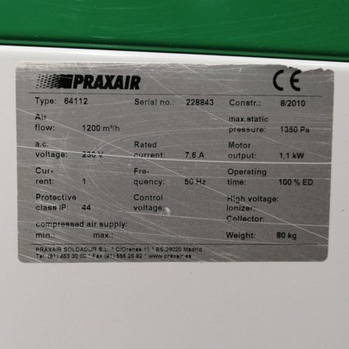 Aspiradora soldadora PRAXAIR MEC 2200 de segunda mano en venta en cabauoportunitats.com