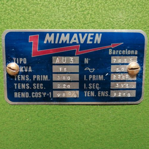 Autotransformador MIMAVEN AU3 15 KVA de oferta en Balaguer.