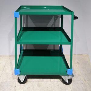 Carro de chapa con tres baldas para taller con tara estética en cabauoportunitats.com