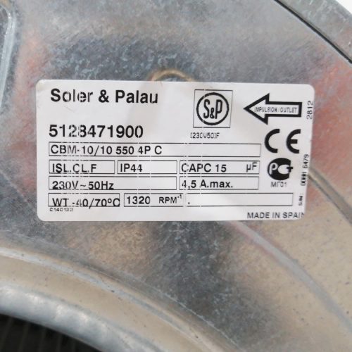 Ventilador centrífugo S&P CMB 10 nuevo de oferta en venta en cabauoportunitats.com