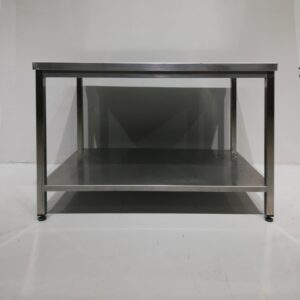 Taula d'acer inoxidable de segona mà de 130x85cm en venda a cabauoportunitats.com Balaguer - Lleida - Catalunya