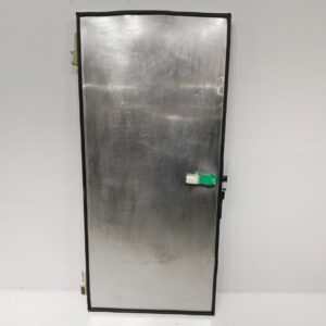 Porta d'acer inoxidable de segona mà en bon estat en venda a cabauoportunitats.com Balaguer - Lleida - Catalunya