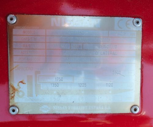 Carretilla elevadora NISSAN 18 de segunda mano en venta en cabauoportunitats.com