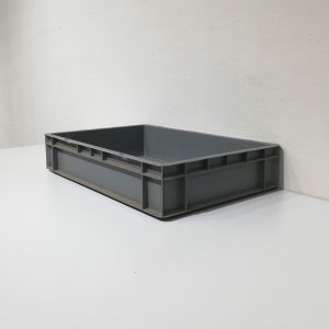 Caixa apilable de color gris de polipropilé nova 60x40cm en venda a cabauoportunitats.com Balaguer - Lleida - Catalunya